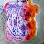 15 x 15 x 4 cm, Acryl mit Sand auf MDF-Platte. 50,-