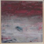 47 x 47 incl Rahmen. Acryl und Sand. 240,-