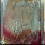 Triptychon. 30 cm hoch, 25 cm breit x 3. Acryl und Sand. 220,-